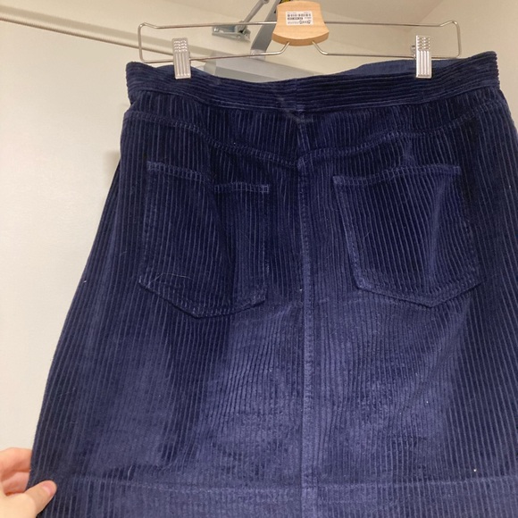 Navy Corduroy Skirt - Picture 2 of 3